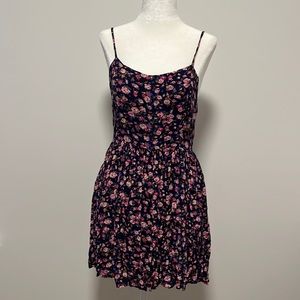 Floral strappy cotton dress
